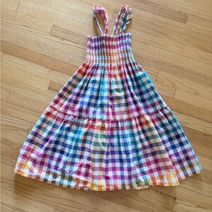 Tea Smocked Flutter Sleeve Dress Size 10